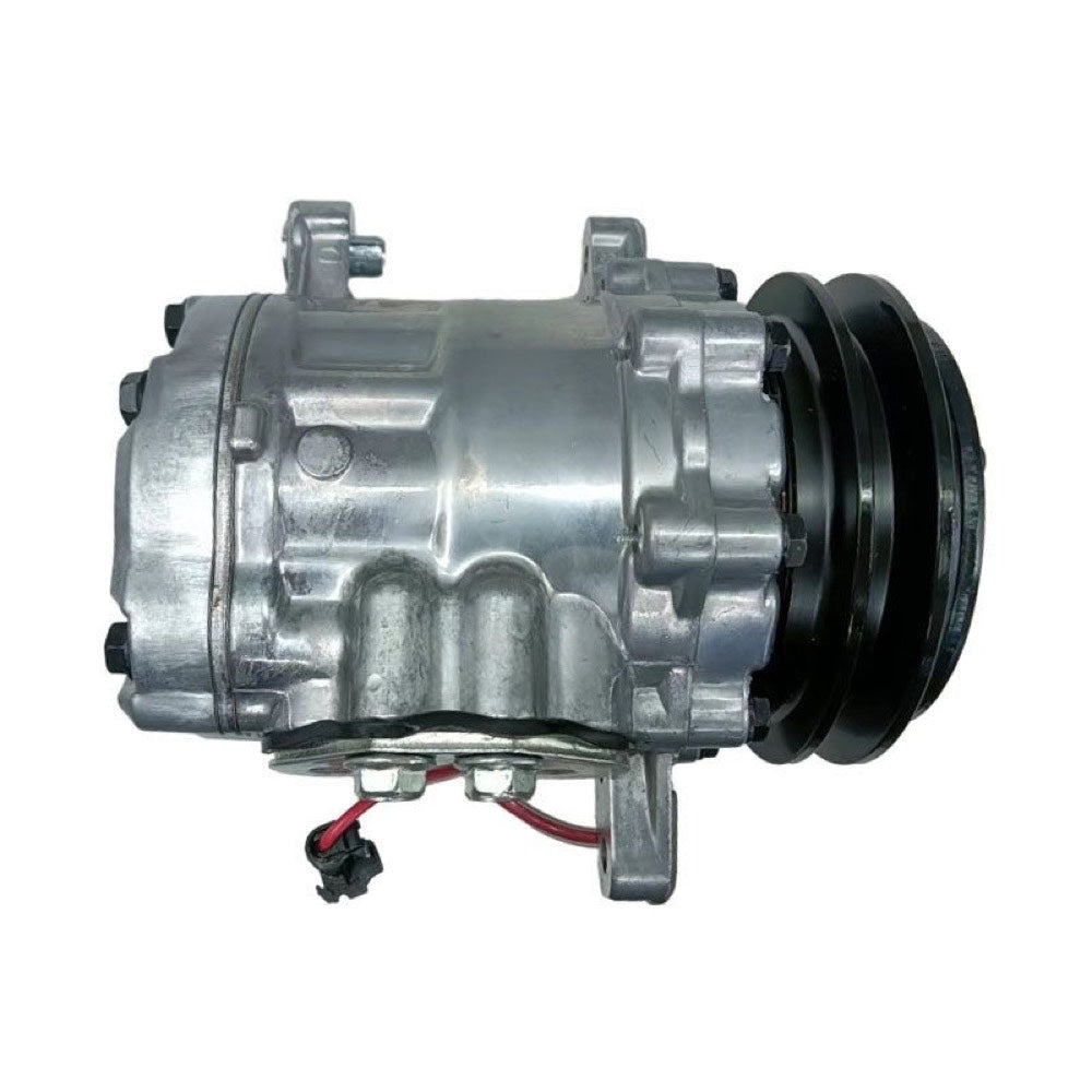 SD7B10 12V A/C Compressor FYD00007143 compatible with John Deere 30G 30P 35G 35P 50G 50P Hitachi ZAXIS30U-5N ZAXIS35U-5N ZAXIS50U-5N